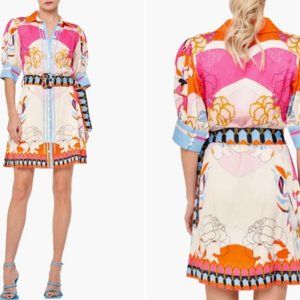 CIEBON Billy Eng Floral Mixed Print Shirtdress